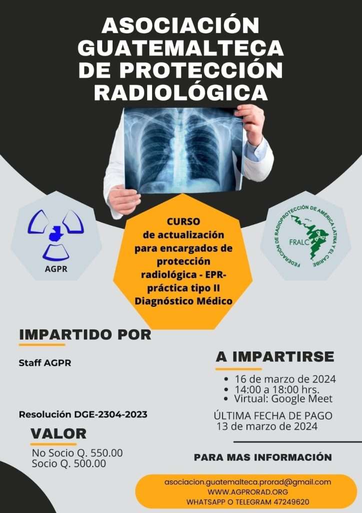 CURSO de actualización para encargados de protección radiológica - EPR-práctica tipo II Diagnóstico Médico