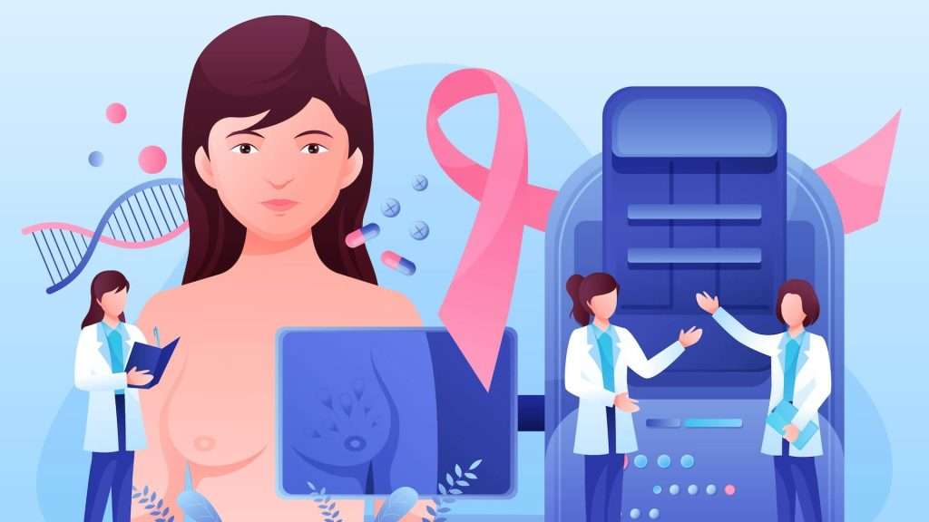 Gradient mammography illustration